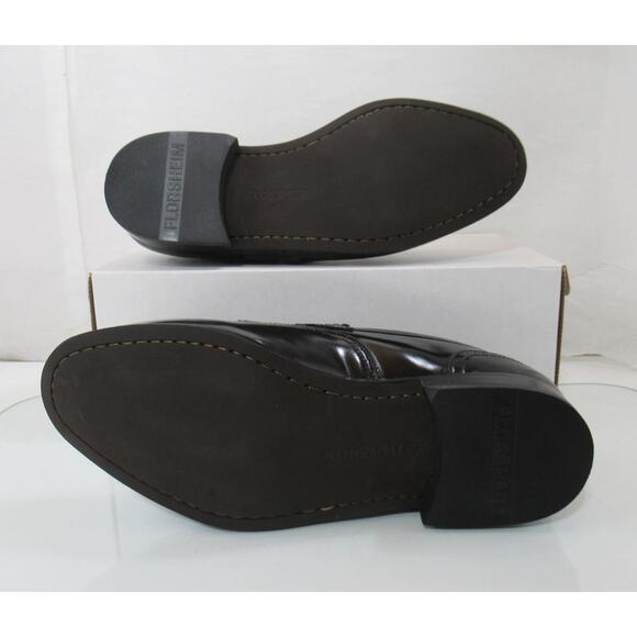 Men's Florsheim Lexington Kiltie Tassel Wing Tip Loafer Black Size 10 Wide 3E - Picture 11 of 12